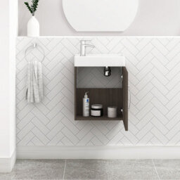Royal Bathrooms Como 400mm Cloakroom Floor Standing Vanity Sink Unit Gloss White - 1 Door - thumbnail 7