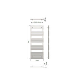 UK Bathrooms Essentials Ukbathrooms Essentials Hammered Silver Towel Radiator - thumbnail 3