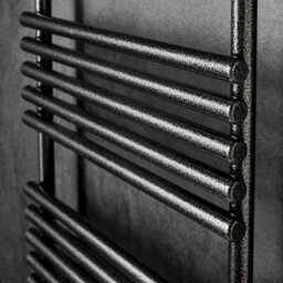 UK Bathrooms Essentials Ukbathrooms Essentials Hammered Silver Towel Radiator - thumbnail 2