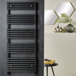 UK Bathrooms Essentials Ukbathrooms Essentials Hammered Silver Towel Radiator