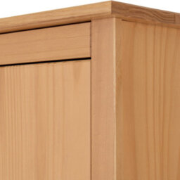Seconique Oslo 2 Door Wardrobe In Pine Finish Metal Handles - thumbnail 7