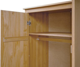 Seconique Oslo 2 Door Wardrobe In Pine Finish Metal Handles - thumbnail 4
