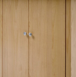 Seconique Oslo 2 Door Wardrobe In Pine Finish Metal Handles - thumbnail 5