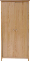 Seconique Oslo 2 Door Wardrobe In Pine Finish Metal Handles - thumbnail 2