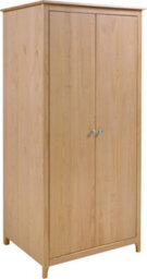 Seconique Oslo 2 Door Wardrobe In Pine Finish Metal Handles