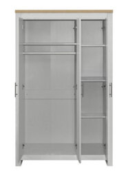 3 Door Mirror Wardrobe Grey Oak Birlea Highgate Farmhouse Shabby Chic - thumbnail 5