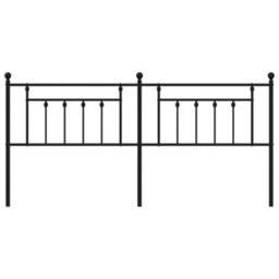 Berkfield Metal Headboard Black 200 Cm - thumbnail 4