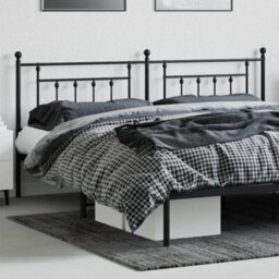 Berkfield Metal Headboard Black 200 Cm - thumbnail 3