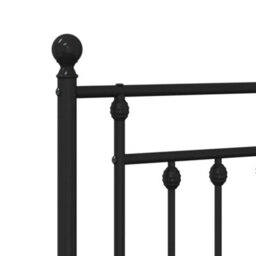 Berkfield Metal Headboard Black 200 Cm - thumbnail 6