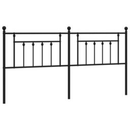 Berkfield Metal Headboard Black 200 Cm - thumbnail 2