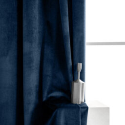 Moonlight Bedding Velvet Ring Top Curtains-Fully Lined Blackout Single Panel,thermal Sliding Glass Door Curtain (Navy,66X84 Inch) - thumbnail 6