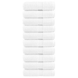 Berkfield Premium Guest Towels Solund 10Pcs White 30X50Cm 600Gsm