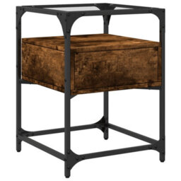 Berkfield Bedside Cabinets 2 Pcs Smoked Oak 40X40X55 Cm Engineered Wood - thumbnail 7