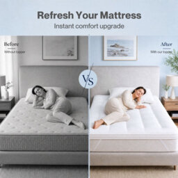 Lavio Thick King Mattress Topper 10Cm Microfibre Washable With Elastic Strap - thumbnail 6