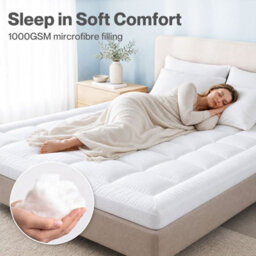 Lavio Thick King Mattress Topper 10Cm Microfibre Washable With Elastic Strap - thumbnail 5