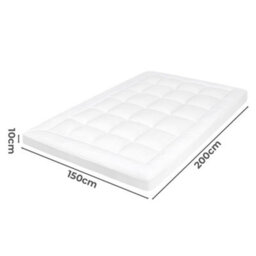 Lavio Thick King Mattress Topper 10Cm Microfibre Washable With Elastic Strap - thumbnail 4