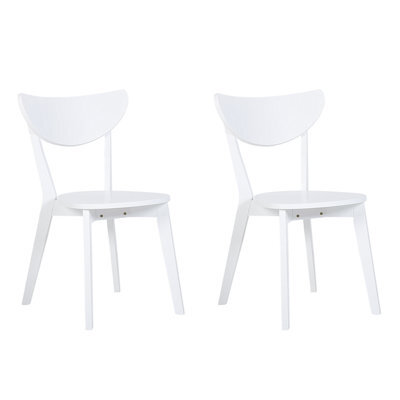 Beliani Set Of 2 Dining Chairs Roxby White - image 1