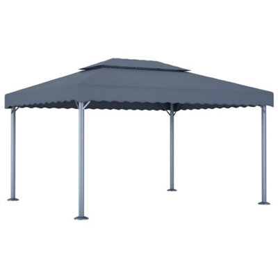Berkfield Gazebo 400X300 Cm Anthracite Aluminium - image 1