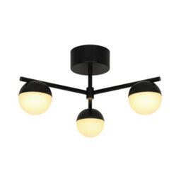 Nordlux Contina Metal Ceiling Light Hand Blown Glass Black,mains - thumbnail 1