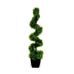 Pre-Lit Swirl Artificial Topiary Tree 92Cm, Battery-Powered - thumbnail 2