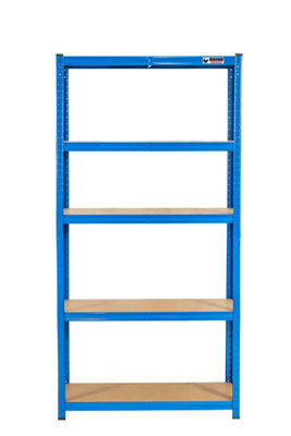 Rhino Racking 3 Bays - 180 X 90 X 45Cm - Blue - 5 Tier Boltless Heavy Duty Garage Shelving Unit - 1000Kg Load Weight - image 1