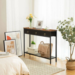 Wooden Free Standing Hallway Console Sofa Side Entrance Table - thumbnail 1
