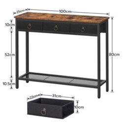 Wooden Free Standing Hallway Console Sofa Side Entrance Table - thumbnail 2