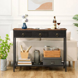 Wooden Free Standing Hallway Console Sofa Side Entrance Table - thumbnail 3