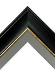 Frames By Post Scandi Black With Crackle Gold Frame With Dark Grey Mount For Image Size 8 X 6 Inch - thumbnail 3