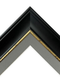 Frames By Post Scandi Black With Crackle Gold Frame With Dark Grey Mount For Image Size 8 X 6 Inch - thumbnail 5