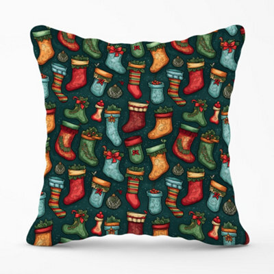Warren Reed Designer Christmas Stockings Cushions 45Cm X 45Cm