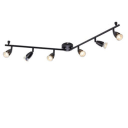 Luminosa Lighting Luminosa Amalfi Ceiling Spotlight Bar 6 Light Matt Black Paint - thumbnail 3