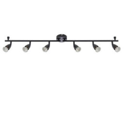 Luminosa Lighting Luminosa Amalfi Ceiling Spotlight Bar 6 Light Matt Black Paint - thumbnail 2