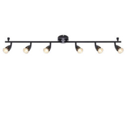 Luminosa Lighting Luminosa Amalfi Ceiling Spotlight Bar 6 Light Matt Black Paint - thumbnail 1