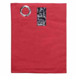 Homescapes Plain Red Cotton Eyelet Curtains 137 X 228 Cm - thumbnail 4