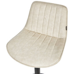 Wyld And Coco Set Of 2 Light Beige Faux Leather Height-Adjustable Bar Stools With Swivel - thumbnail 8