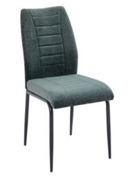 Aspect Furniture Set Of 2 Anna Upholstered Dining Chairs Black Metal Legs,green Fabric - thumbnail 5