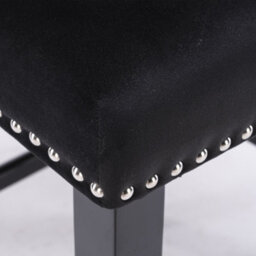 HomeTouch Set Of 2 Contemporary Velvet Upholstered Wing-Back Barstools Black - thumbnail 7