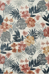 Gardenia Azalea Indoor Outdoor Low Pile Area Rug Floral Design Cream 200 X 290 Cm - thumbnail 3
