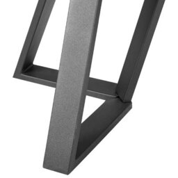 Wyld And Coco Light Brown Nordic Bench With Wide Mdf Top And Black Metal Legs, W1200 X D400 X H480mm - thumbnail 5
