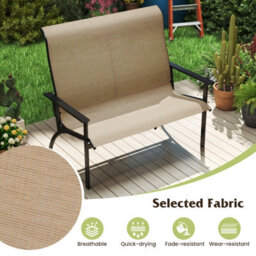 Gainoom Outdoor Adirondack Bench Chair 2-Person Patio Garden Bench - thumbnail 6