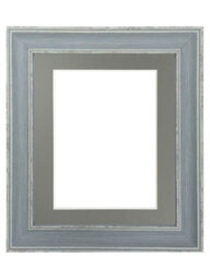 Frames By Post Scandi Distressed Blue Frame With Dark Grey Mount For Image Size A3 - thumbnail 1