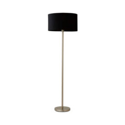 Valuelights Charles Chrome Floor Lamp With Black Velvet Shade - thumbnail 2
