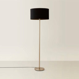 Valuelights Charles Chrome Floor Lamp With Black Velvet Shade - thumbnail 6