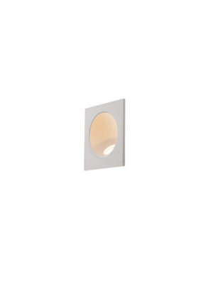 Luminosa Lighting Luminosa Onyx Outdoor Led Recessed Wall Light White, Ip54 144Lm 4000K 9X9X4Cm