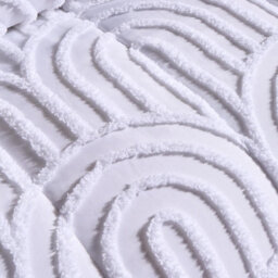 Ohs Tufted Arches Coverless 7.5 Tog Duvet Set Pillowcase Quilted Cover, White - Double - thumbnail 5