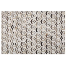 Beliani Rug Tavak Beige 160 X 230 Cm Leather - thumbnail 4