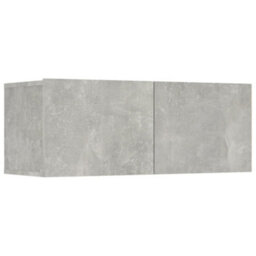 Walplus Tv Cabinets 4 Pcs Concrete Grey 80X30X30 Cm Engineered Wood - thumbnail 7
