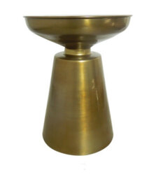 Aspect Furniture Lucida Hand-Crafted Aluminum Side Table/drum Table,brass - thumbnail 2