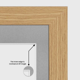 AK Frames 50X20Cm Light Oak Modern Multi Photo Frame With Silver Mount - Holds 4 Apertures (4X) 6X4 Photos - thumbnail 7